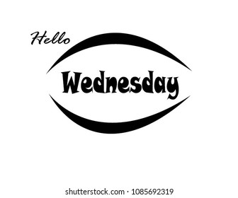 Hello Wednesday. vector design abstract illustration