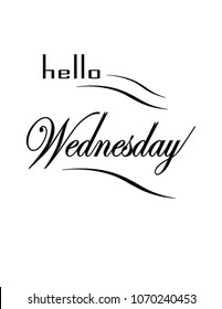 Hello Wednesday. vector modern illustration