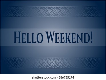 Hallo Wochenende! bunter Plakat