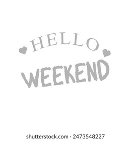 hola fin de semana icono en un fondo blanco, Ilustración vectorial