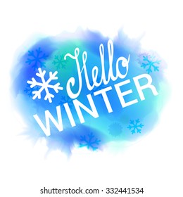 Hello winter. Abstract winter background. Christmas Design template can be used for brochure, banners or website