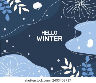 Hello winter abstract presentation backdrop