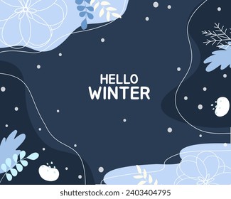 Hello winter abstract presentation backdrop