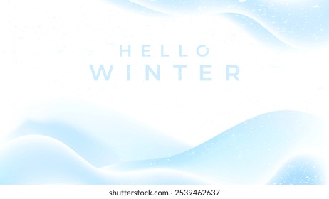 HELLO WINTER BACKGROUND BRIGHT ABSTRACT HANDDRAWN SHAPE GRADIENT COLORFUL DESIGN VECTOR. GODD FOR FLYER, BANNERS, PRINT, WEBSITE, WALLPAPER, COVER DESIGN, GREETING CARD