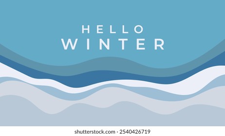 HELLO WINTER BACKGROUND BRIGHT ABSTRACT HANDDRAWN SHAPE FLAT COLORFUL DESIGN VECTOR. GODD FOR FLYER, BANNERS, PRINT, WEBSITE, WALLPAPER, COVER DESIGN, GREETING CARD