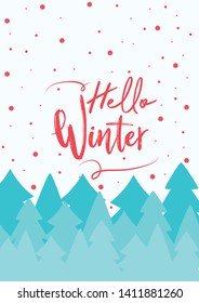 Hello Winter Banner concept background