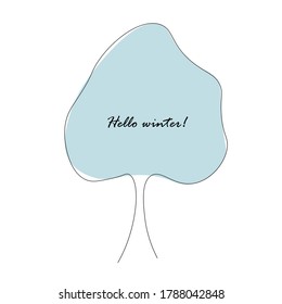 Hallo Winterkarte. Vektorgrafik