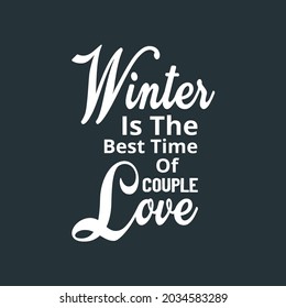 Hola Invierno, amor de pareja de invierno, y una camiseta de tipografía. Logotipos y emblemas de invierno para invitaciones, tarjetas de felicitación, camisetas, impresiones y afiches Diseño