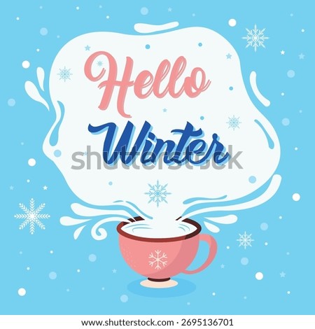 Hello Winter Cozy Cup Greeting