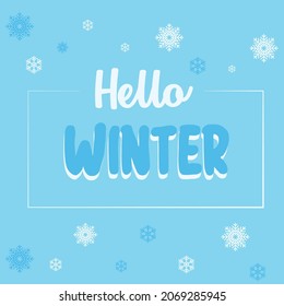 Hello winter Custom Typography for Your Designs: T-shirt, Bag, For Poster, Invitation, Card, etc