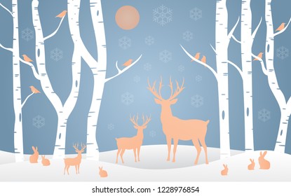 Hello Winter design background, Vector Illustration.