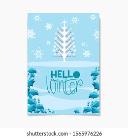 Hello Winter design illustration background