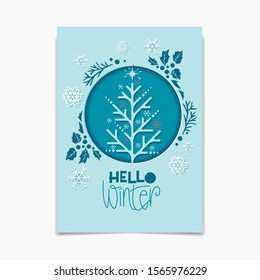 Hello Winter design illustration background