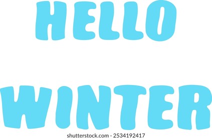 Hola invierno escrito a mano, para su uso en el diseño temático de invierno