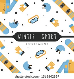 Hello winter illustration with flat icon vector