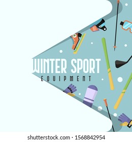 Hello winter illustration with flat icon vector