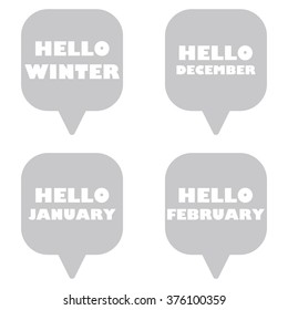 HELLO WINTER Message bubble