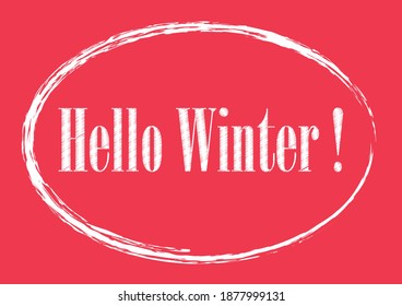 Hallo Winter-Poster Vintage Typografie-Karte
