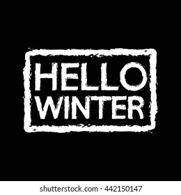 hello winter season Illustration design