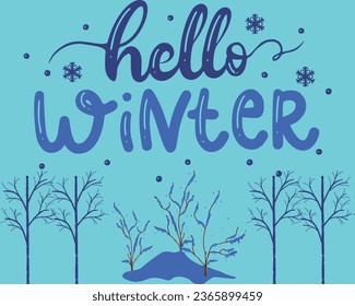 Hello winter. Step into a winter wonderland with our Hello Winter illustration