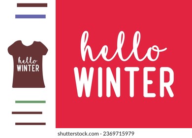 Hola diseño de camisetas de invierno