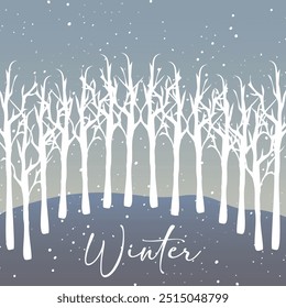 hello winter vector background. it is suitable for card, banner, or poster