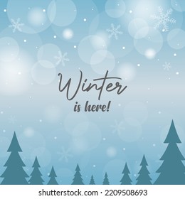 hello winter, welcome winter snow landscape background