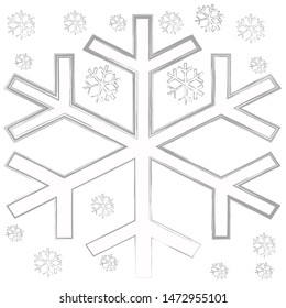 Hello Winter.Nature scene with snowflakes.Cold.Season.Hello december.