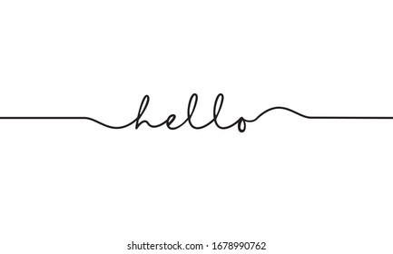 hello word handwritten design vector