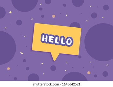 Palabra de Adiós. Leer con burbuja de habla. Sticker de Adiós para carteles, afiches, redes de medios sociales. Ilustración vectorial.