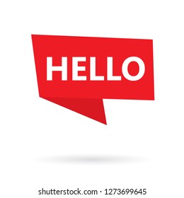 hello word on a sticker- vector illustration