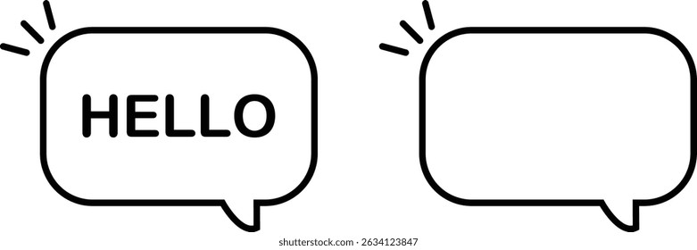 HELLO - HELLO word in speech bubble