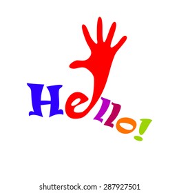 Hello word vector illustration