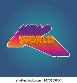 Hello World abstract text typography colorful illustration