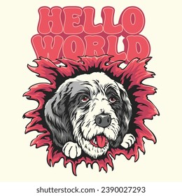 Hello World | a dog that tears a t-shirt