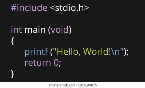 Hello World Simple Beginner C Program