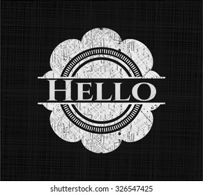 Hello written with chalkboard texture