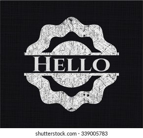 Hello written with chalkboard texture
