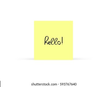 hello yellow note,vector