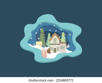 Hola... Feliz Árbol de nieve navideña está frío