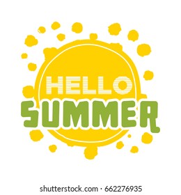 Hello-Summer-Typographic-Design-Label