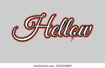 Hellow design text effect template 