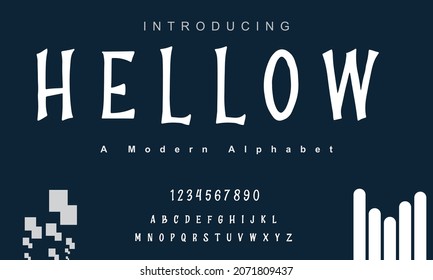 Hellow font. Elegant alphabet letters font and number. Classic Copper Lettering Minimal Fashion Designs. Typography fonts regular uppercase and lowercase. vector illustration