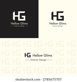 Hellow Glims Logo design vector, minimal, typography Innovative Graphic Icon.