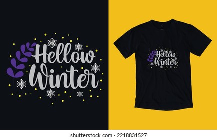 hellow winter t shirt design free vector svg design template, gnome, santa clause, December , cookie, crew, typography, snowman, new year