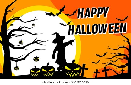 helloween background vector graphics illustration