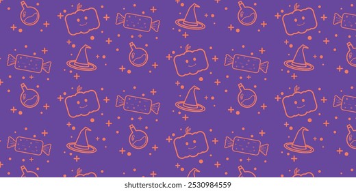 Helloween backgrounds, seamless pattern. Vector illustration.