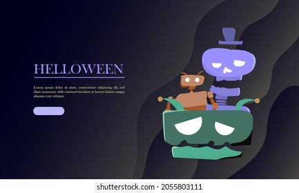 Ilustración de diseño de carácter auxiliar conjunto de la familia de robots.  página de inicio, fondo, vector EPS 10