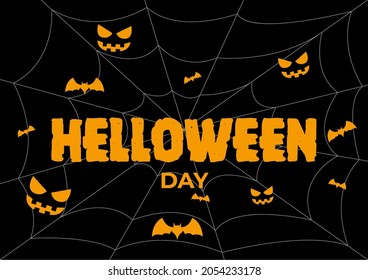 Helloween day background template for banner, poster, cover, social media. Vector graphics eps 10. 