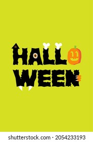 Helloween day background template for banner, poster, cover, social media. Vector graphics eps 10. 
